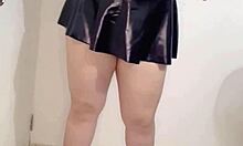 I-I mean, the mexican secretary milf is taking off all her clothes and showing her panties, recording her ass and vagina