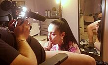 Hey, stunning black lynn gives bts blowjob