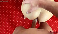 Brunette deep sucking dick and doggystyle fuck - cum on pussy