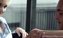 Inked Euro Babe Banged Hard From Behind In Group Fuck!