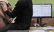 Agent interviews cute teen for cash fun