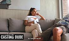 Wow, Thick Colombian Model Sits On Agent's Big Cock For Hardcore Debut!