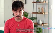 cute teen craves step bro's special santa milk