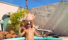 Pool Day Turns Into Intense Anal Fucking, From Dirty Ass To Mouth, Cum On Face, Swallowing Loads