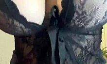 thick pawg latina dances around in transparent lingerie