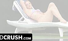Dadcrush - hot teen 18+ stepdaughter teases her horny stepdad and fingers herself by the pool