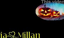 stepsister emptying stomach on halloween with nuria millan