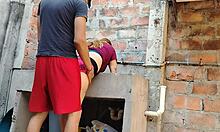 Neighbor fucked, cum inside, husband's task