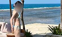 Blue bikini of japanese