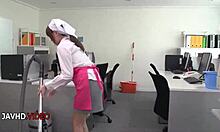 chihiro akino's hardcore blowjob skills impress her office lady friends with a creampie