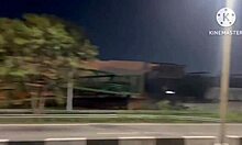 Wife fucks two on overpass