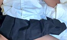 18yo thai student gets creampied by foreigner after school. cute petite teen moans loudly in pov.