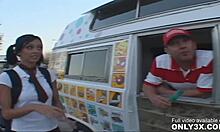 Stephanie Caine Teases Will Powers with Handjob and Blowjob