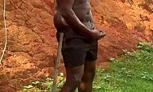 Boss lady checks out the construction site, catches the worker jerking off, and gives him her pussy bareback to the big black cock stud - public fun! 😏