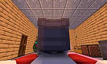 POV sweet Christmas evening with ex-girlfriend in Minecraft animation.