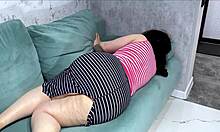 Stepmom's wide hips and big ass arouse stepson, they have intense sex