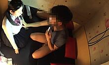 japanese busty school girl feels emotional relief in secret massage session eight