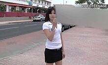 Lovely 18-year-old brunette girl masturbates with dildo in first nude casting interview!