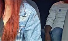 App driver slut catches passenger masturbating behind.