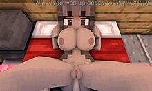POV sweet Christmas evening with ex-girlfriend in Minecraft animation.