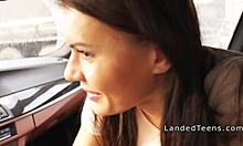 Big tittied teen 18+ does anal in the car with voyeur public action