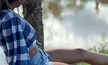 Negro BBC homemade fucks married hotwife on farm