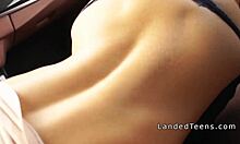 Big tittied teen 18+ does anal in the car with voyeur public action