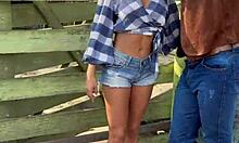 Negro BBC homemade fucks married hotwife on farm