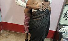 Hot Bengali Muslim lady FUCKED by Hindu boyfriend in BLACK saree.