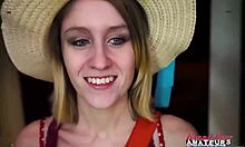 horny blonde cutie pixie pie finger fucks her pussy and gets banged