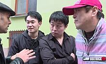 Slender Blonde Victoria's Public Fucking Debut