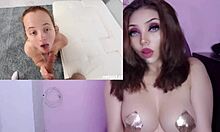 Shy latina teen reveals big natural tits in first casting