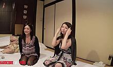 Pretty Japanese Brunette Blowjob To Pussy Fucking Session - Big Dick Thrills