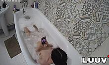Luuv vilika films her late-night bath routine for the reality show