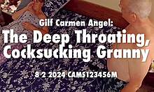 is carmen angel's deepthroat granny sucking cock good?