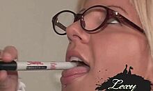 Lexy Lohan Nerd Solo Fingering Pussy In Front Of Pc