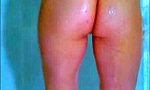 Hey, College Student Reveals Wet Thong During Shower Time!