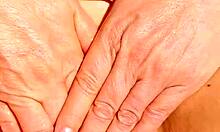 Maturemons sexy mature vibes fingers and spreads her bald cunt