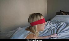 Blindfold the Step Sister and Fuck Her with a Friend!