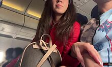 Risky Public Jerking Off On A Plane Full Of People - Public Dick Flashing