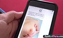 Busty stepaunt STRIPS IFO birthday teen 18+ in lingerie seduction