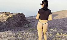 Public Outdoor Compilation in Nature Traveling by Car POV