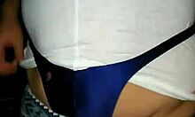 Lydia in Thong, Highlighting the Contrast Between Her Innocent Teen Nature and Playful Pose