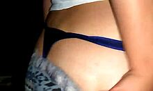 Lydia in Thong, Highlighting the Contrast Between Her Innocent Teen Nature and Playful Pose