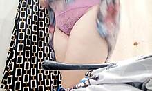 Is that wonderful italian stepmom's hairy pussy in the public store?