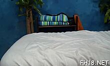 sexy teen gives oiled massage turning hardcore