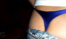 Lydia in Thong, Highlighting the Contrast Between Her Innocent Teen Nature and Playful Pose