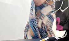 Is that wonderful italian stepmom's hairy pussy in the public store?