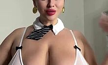 Milf wife craves two cocks with her huge natural tits