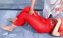 Desi cute bhabhi and devar distract me from homework with hot indoor water sex, won't let me study.